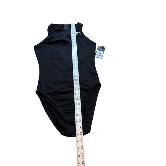 Speedo Women's Size 12/38 Team Black Endurance+ One Piece Swimsuit  Zip Back $75 - Picture 6 of 7